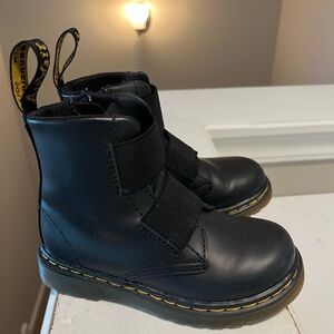 Black Kids Leather Dr Marten